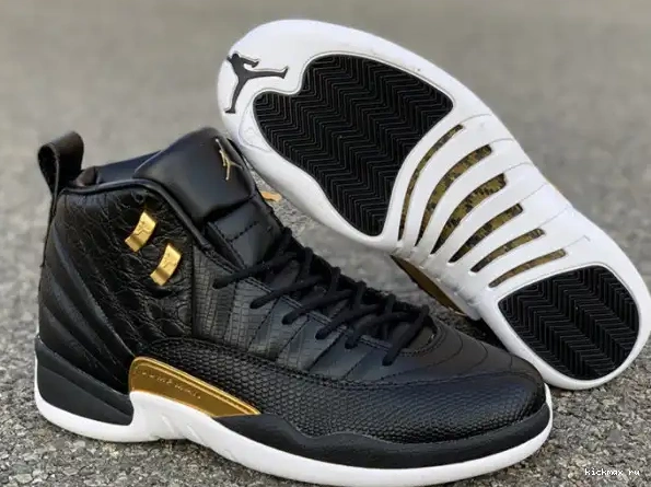 Rep MAX Air Gold-White Metallic AO6068-007 12 Jordan Black 'Reptile' Retro 0328
